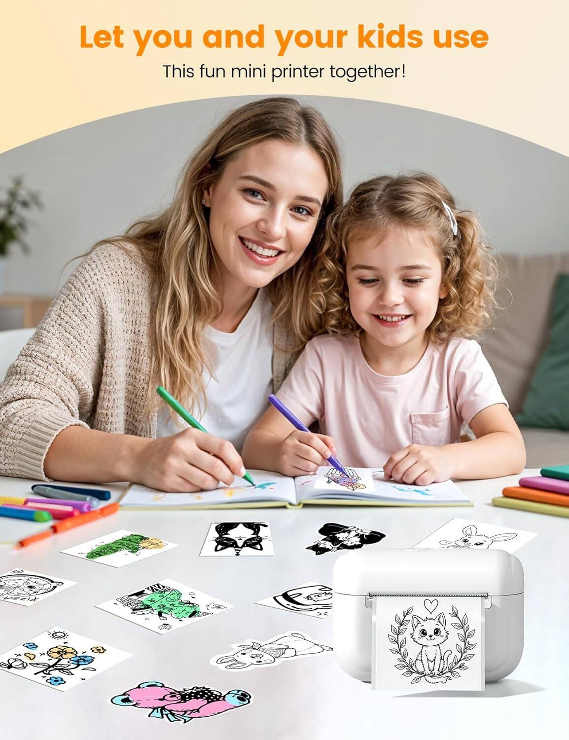 Let you and your kids use  
This fun mini printer together!