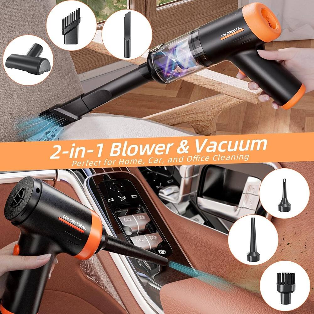 COLORCORAL 2-in-1 Blower & Vacuum  
Perfect for Home, Car, and Office Cleaning