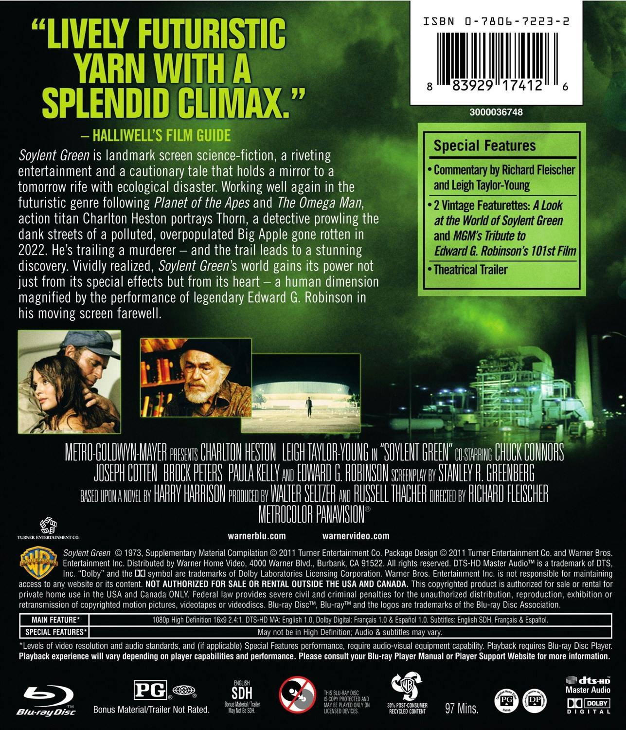 Back. Soylent Green [Blu-ray].