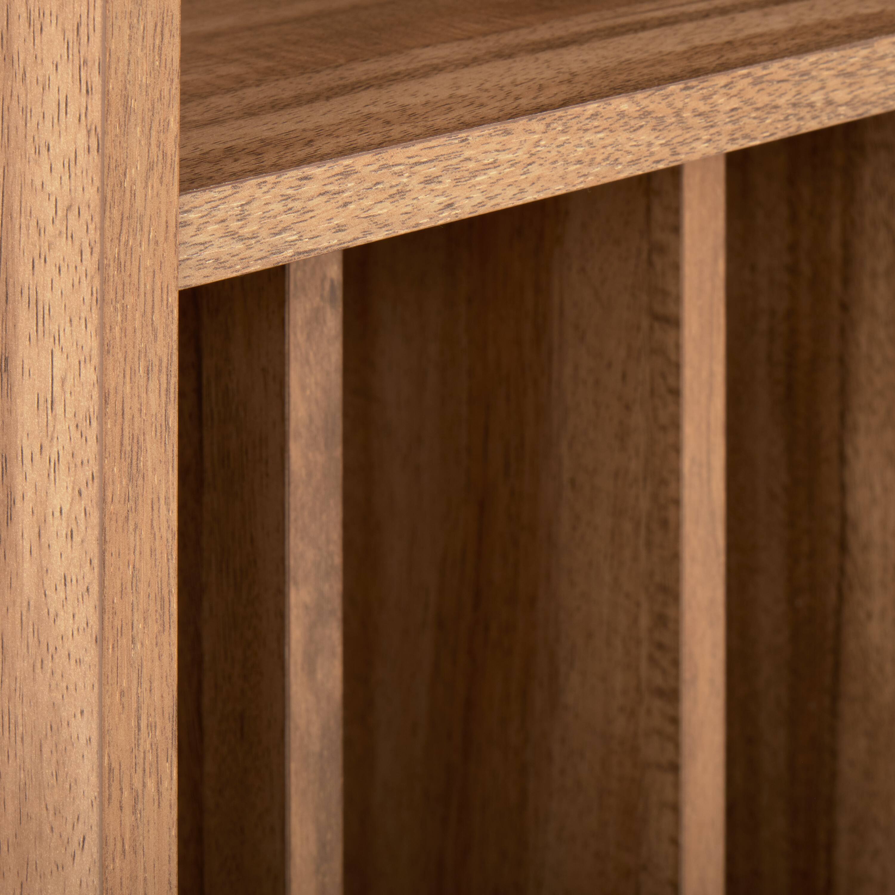 Alt View 5. CorLiving - CorLiving Vintora Brown Engineered Wood Open Shleved Turntable Media Stand - Brown.