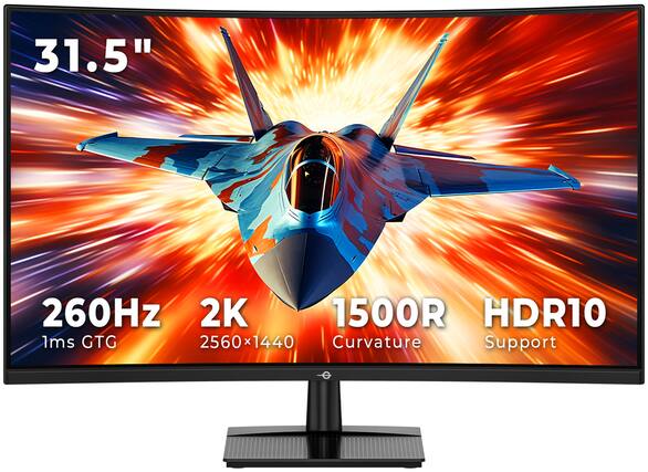 31.5"
260Hz
2K (2560x1440)
1500R Curvature
1ms GTG
HDR10 Support