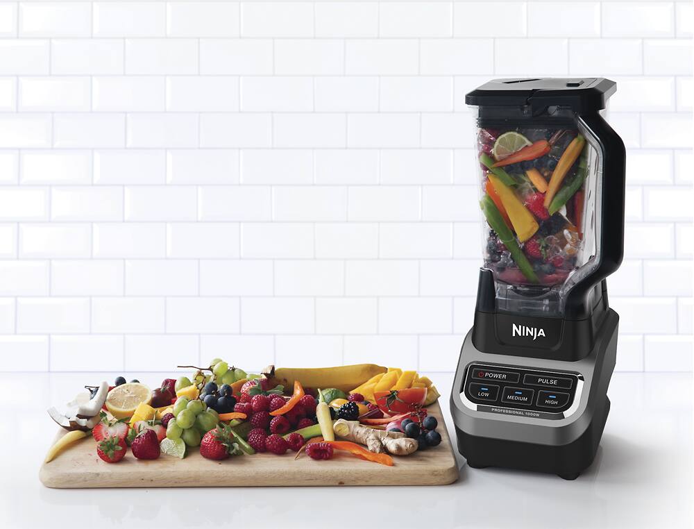 Alt View 15. Ninja - Professional 1000 3-Speed Blender - Black/Silver.