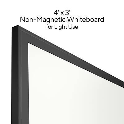 4' x 3' Non-Magnetic Whiteboard for Light Use