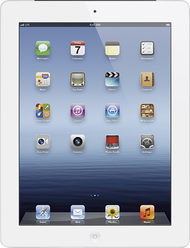  Apple - iPad with Wi-Fi + Cellular - 32GB - 3rd Generation - White (AT&amp;T)