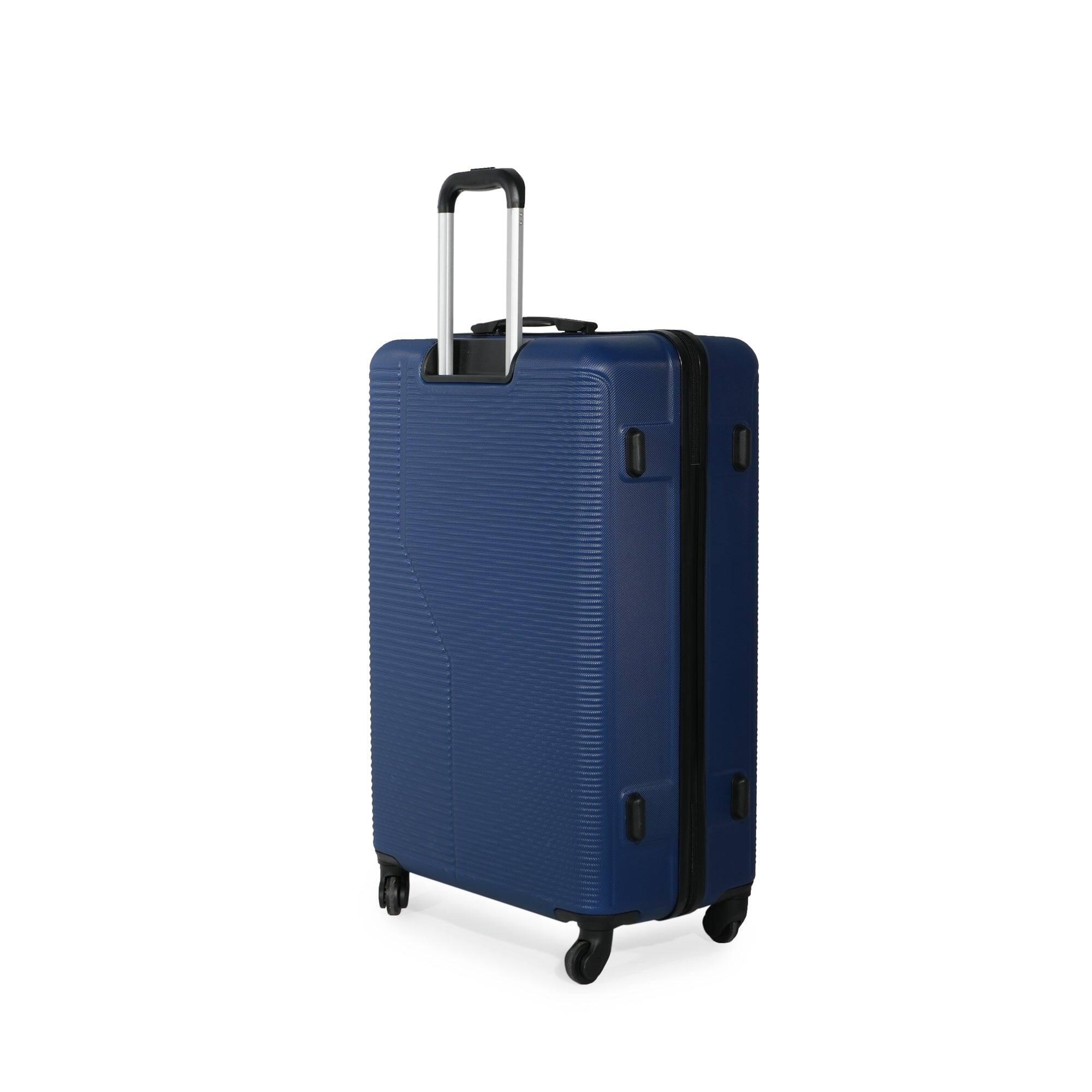 Alt View 6. BreeBe - 7-Piece Luggage Set ABS Lightweight & Durable Suitcase with Spinner Wheels, TSA Lock, (20/24/28), Dark Blue - Dark Blue.