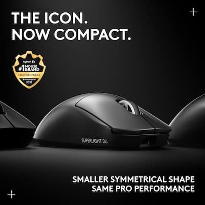 Logitech PRO X SUPERLIGHT 2c LIGHTSPEED Lightweight Compact Logitech PRO X SUPERLIGHT 2c LIGHTSPEED Lightweight Compact