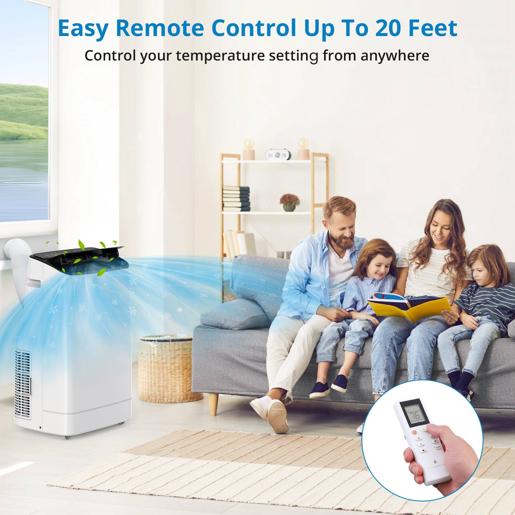 Easy Remote Control Up To 20 Feet  
Control your temperature setting from anywhere