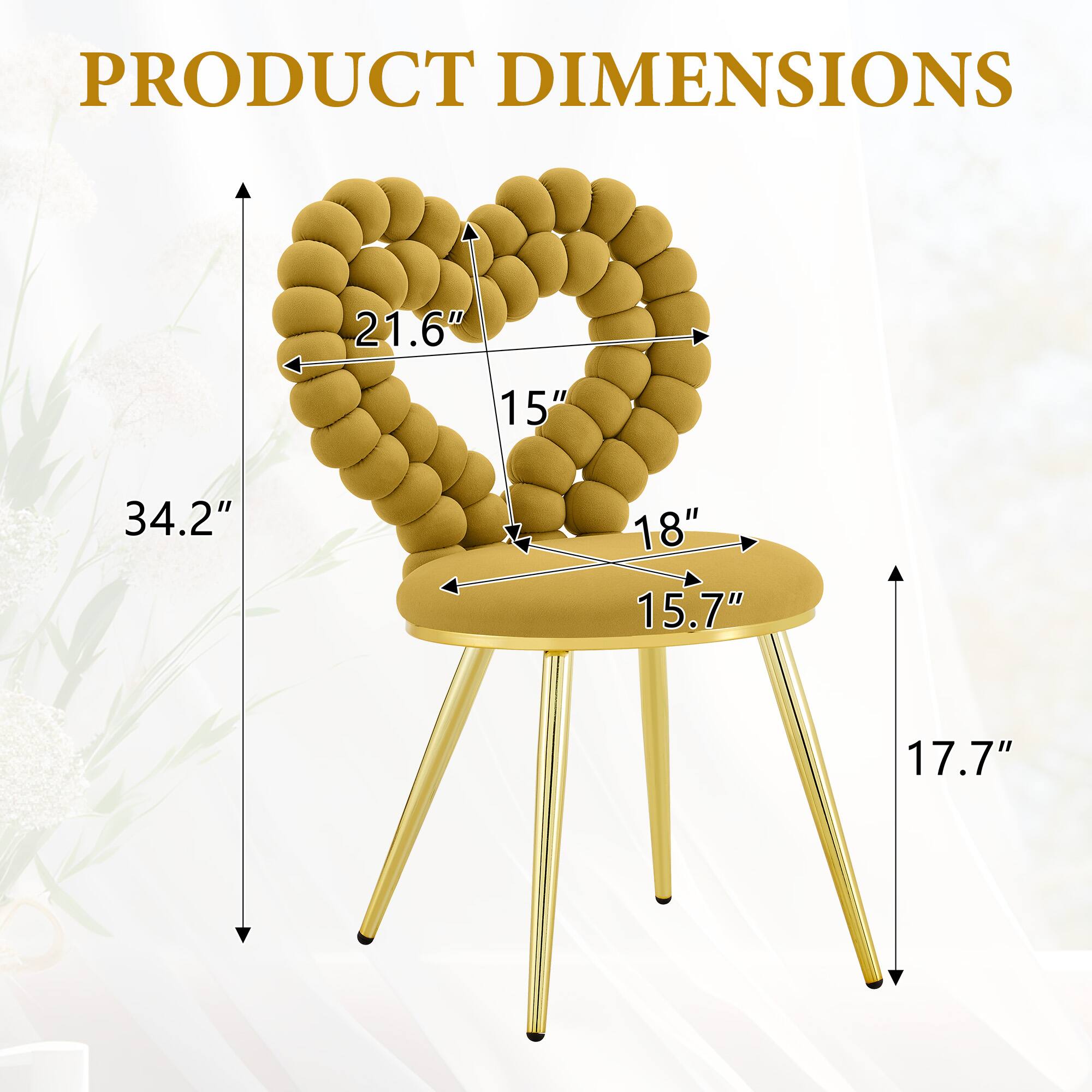 PRODUCT DIMENSIONS  
21.6" x 15" x 34.2" x 18" x 15.7" x 17.7"