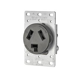 Leviton - 30 amps 125/250 V Duplex Outlet 10-30R 1 pk - Black
