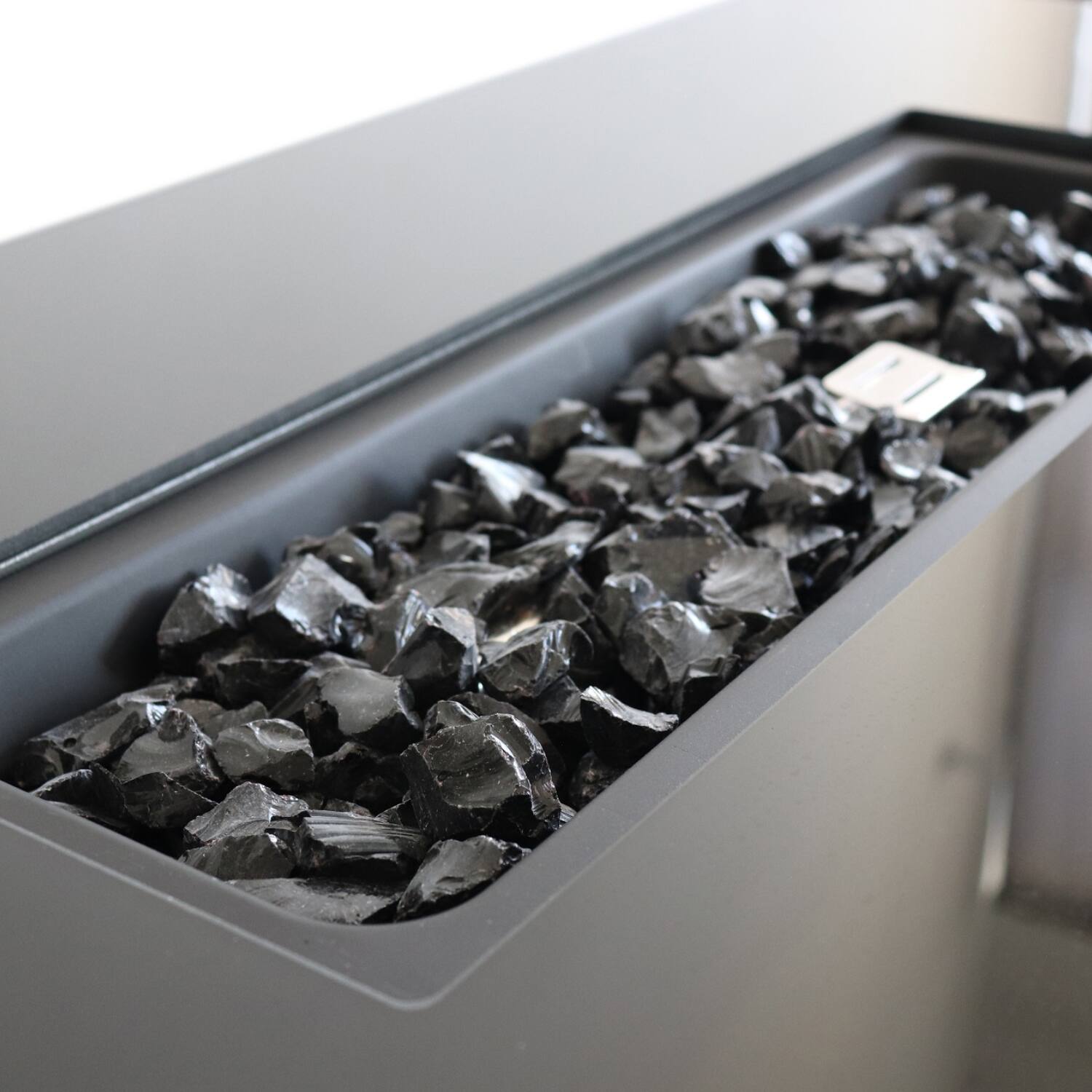 Angle. Mondawe - 25" H x 42" W 50000 BTU Steel Outdoor Fire Pit Table with Lid - Gray.