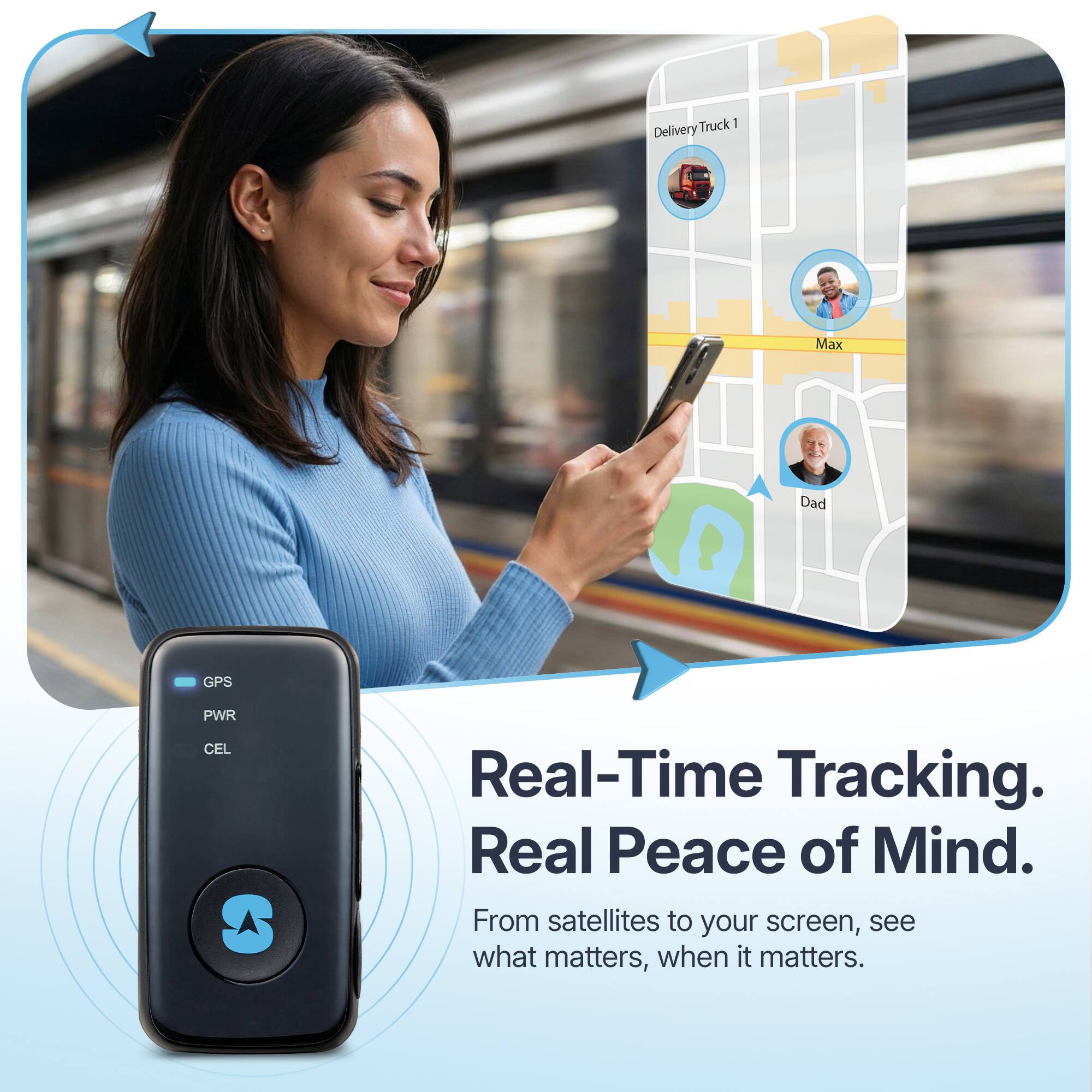 Truck - Delivery Max Dad GPS PWR CEL Real-Time Tracking. Real Peace of Mind. From satellites to your screen, see what matters, when it matters.