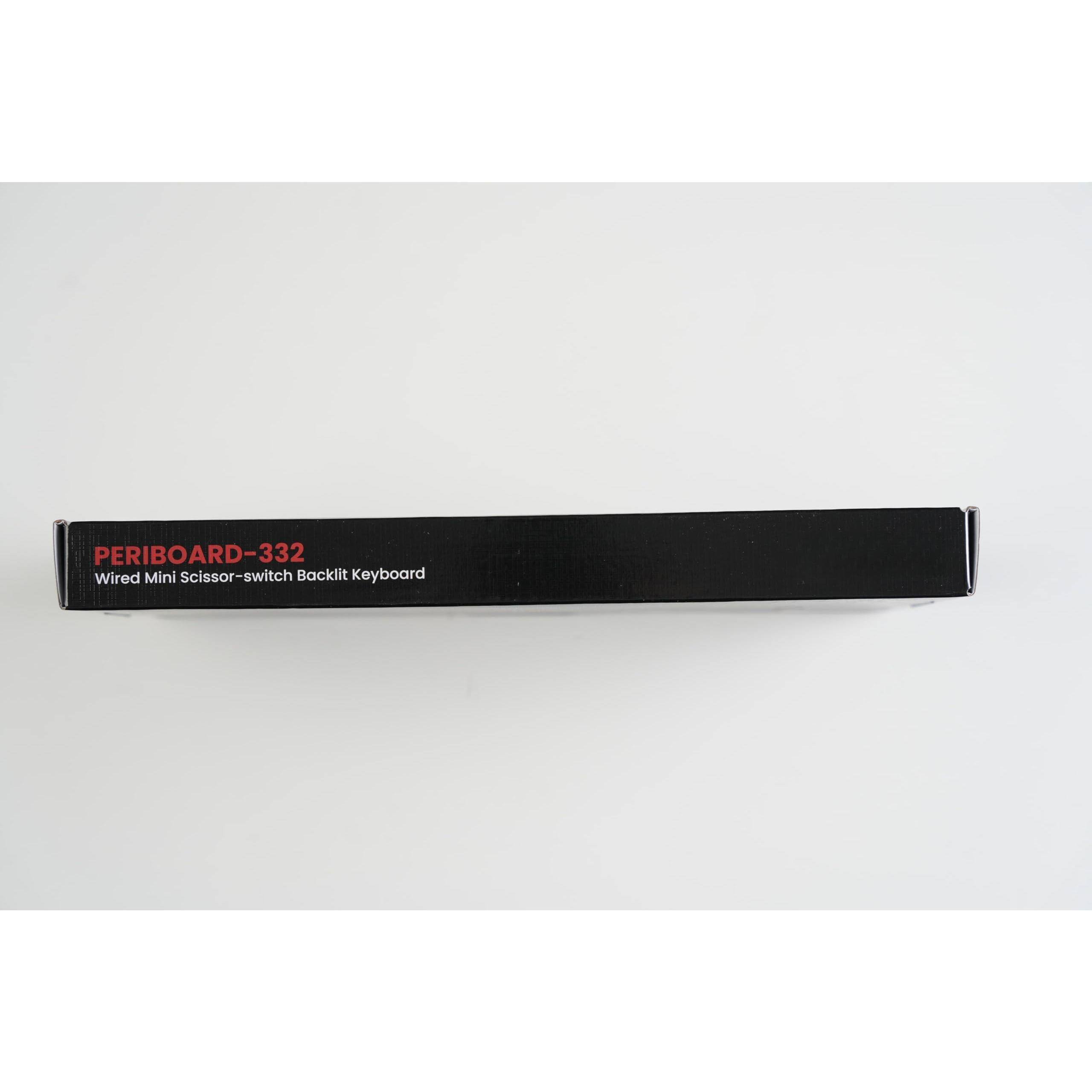 PERIBOARD-332  
Wired Mini Scissor-switch Backlit Keyboard
