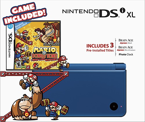 Best Buy: Nintendo Nintendo DSi XL (Midnight Blue) with Mario vs