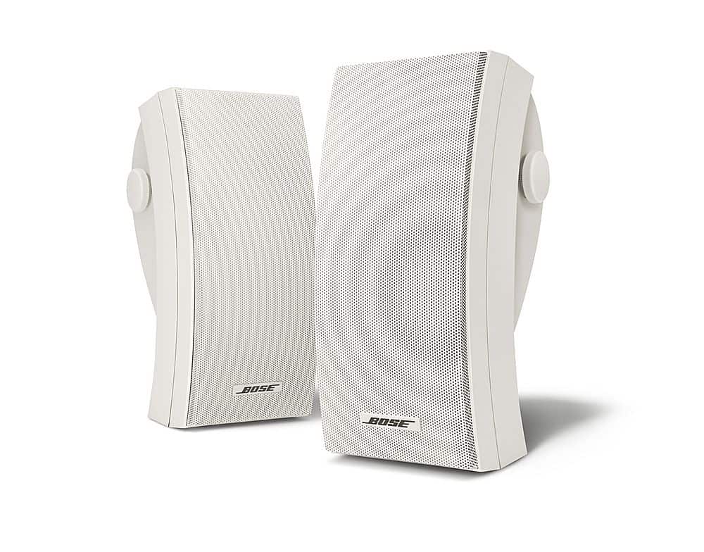 Front. Bose - 251 Wall Mount Outdoor Environmental Speakers - Pair - White.