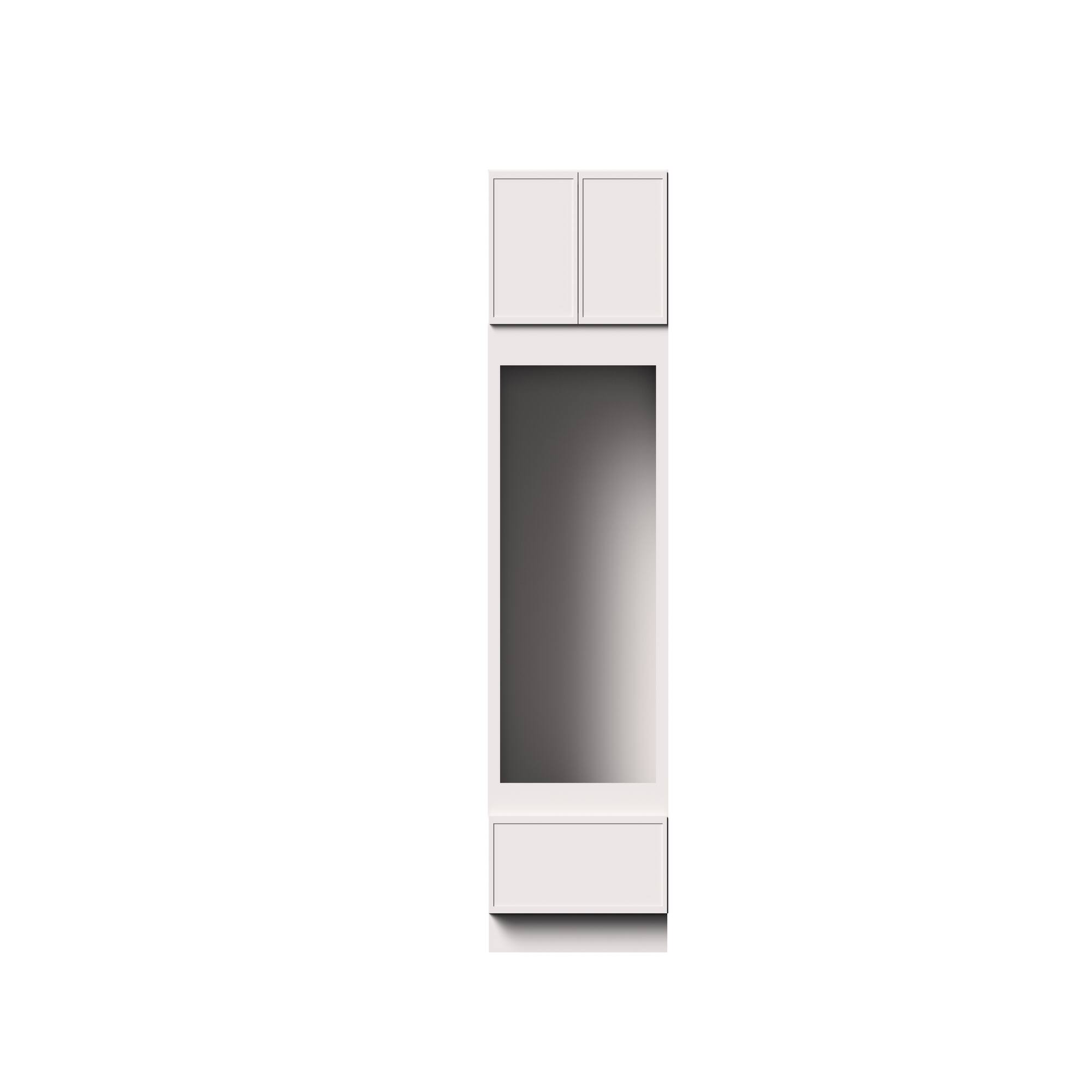 Alt View 1. Boyel Living - 33-in W x 90-in H x 27-in D Slim Shaker RTA Kitchen Double Oven Cabinet with Soft-Close - Snow White.