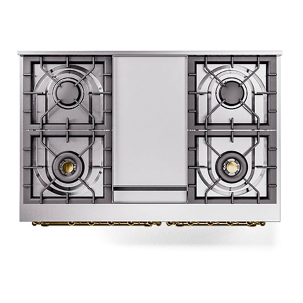 ILVE Nostalgie II Series 40 in. Dual Fuel Range with 6 Sealed Burners ...