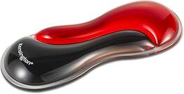 Kensington - Slim Duo Gel Mouse Wrist Rest Support Cushion for Low Profile Mice & Trackballs, Pain Relief - Red and Black
