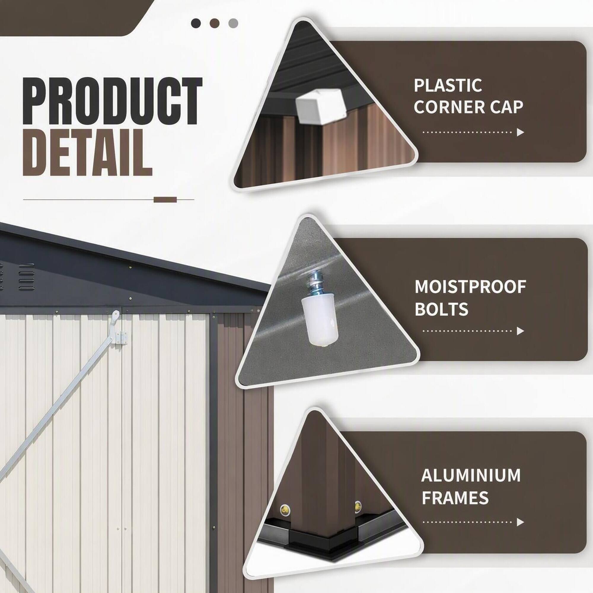 PRODUCT DETAIL
PLASTIC CORNER CAP
MOISTPROOF BOLTS
ALUMINIUM FRAMES