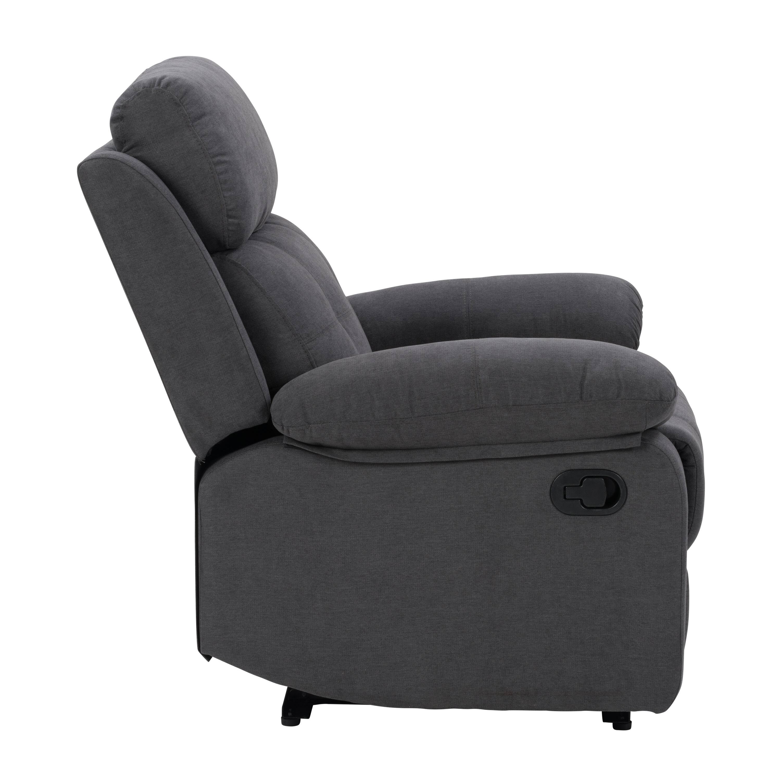 Alt View 13. CorLiving - Oren Manual Recliner - Dark Grey.