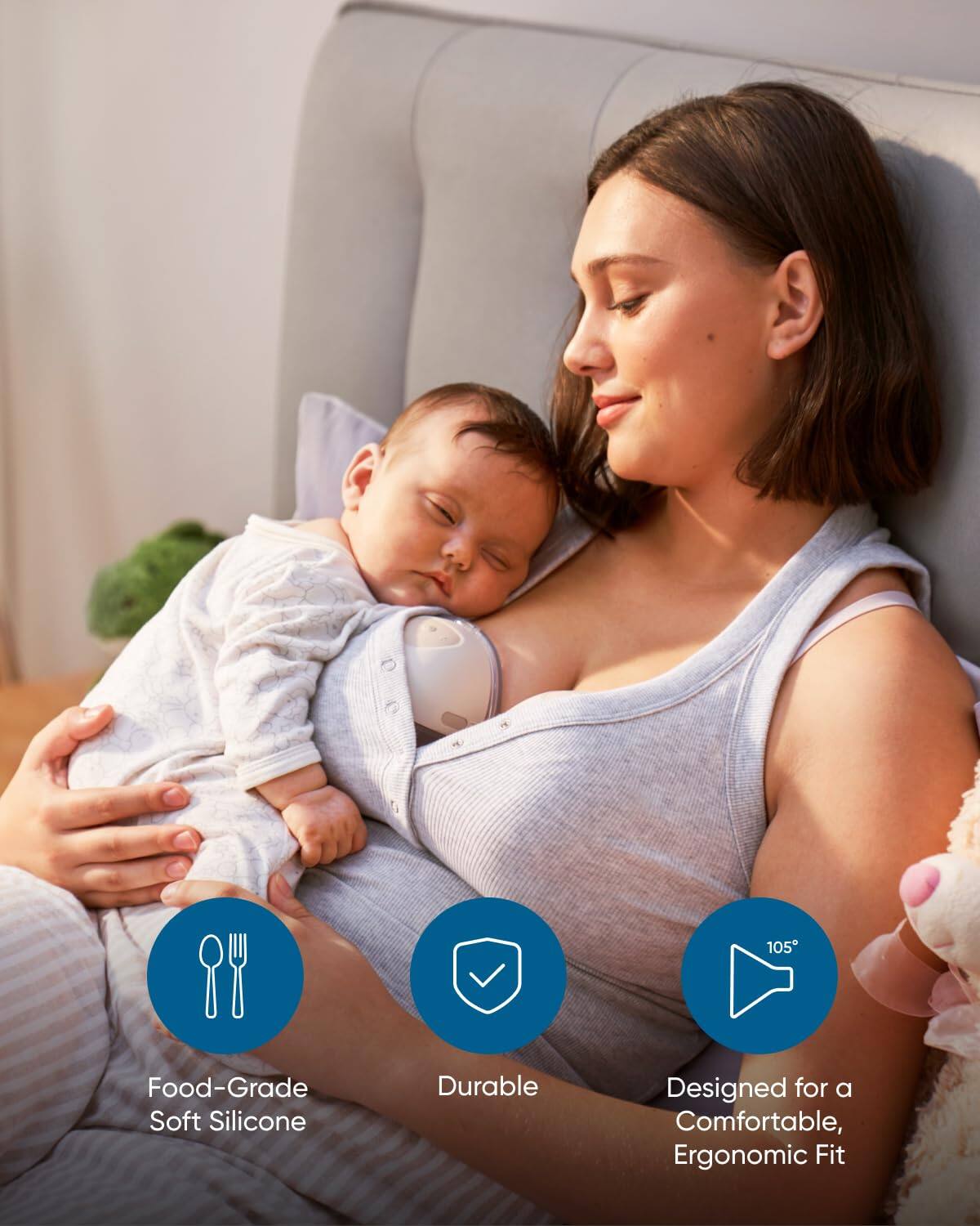 Food-Grade Soft Silicone, Durable, Designed for a Comfortable, Ergonomic Fit