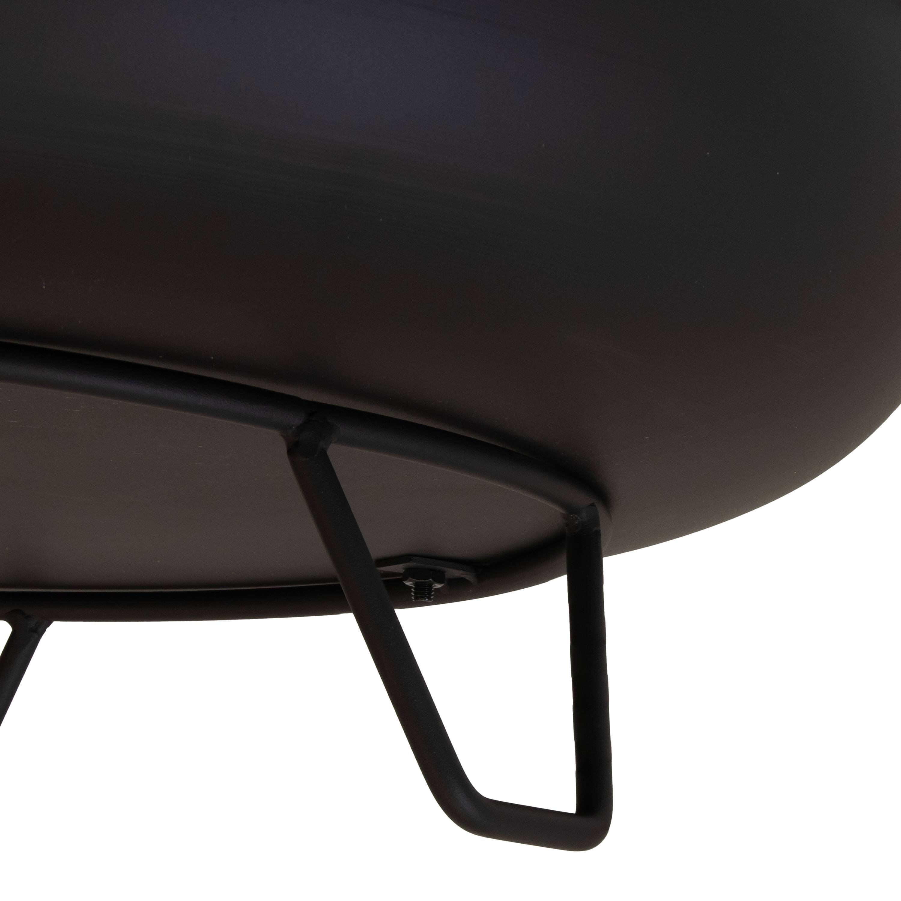 Alt View 5. Sunnydaze - 23 in Steel Wood-Burning Fire Pit Bowl with Stand - Black.