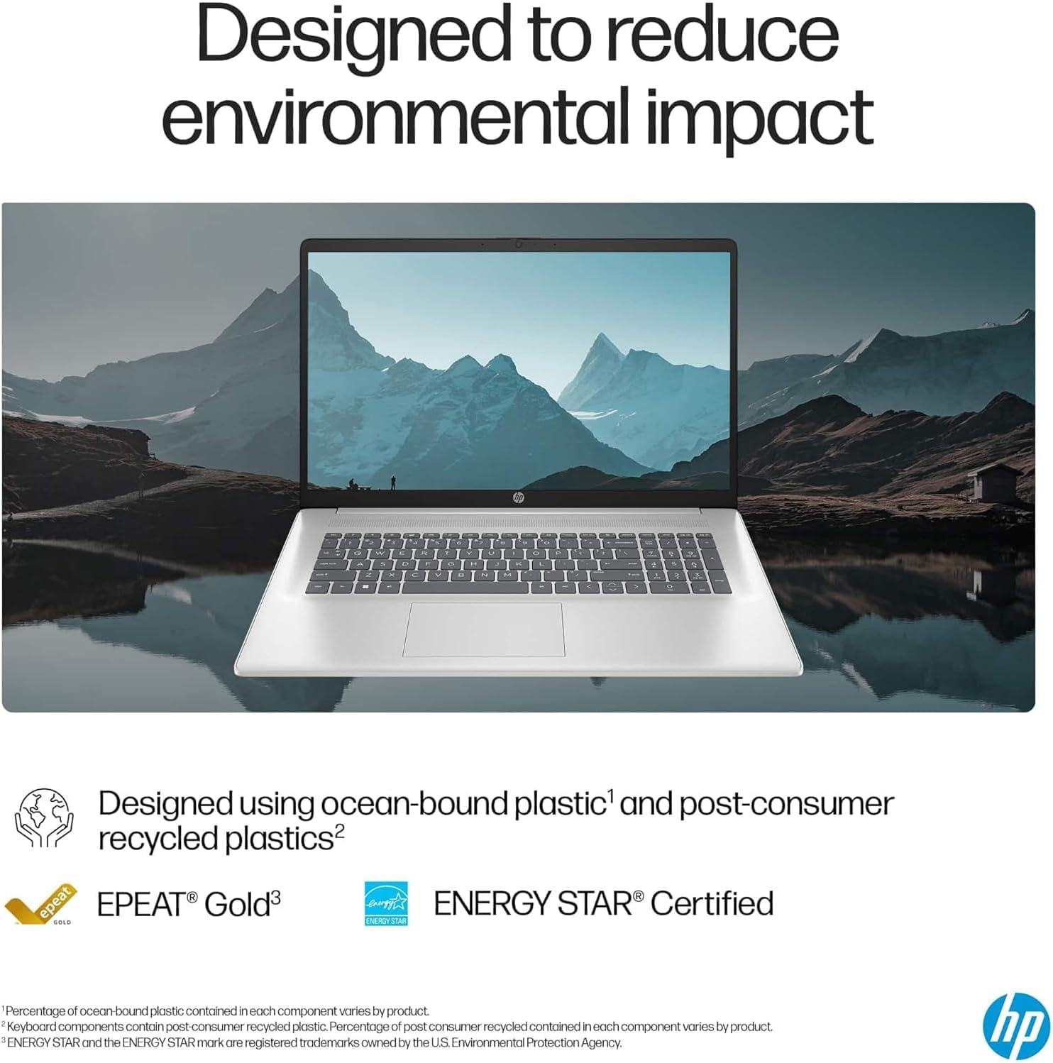 Designed to reduce environmental impact

Designed using ocean-bound plastic¹ and post-consumer recycled plastics²

EPEAT® Gold³

ENERGY STAR® Certified

EPEAT® Gold³

ENERGY STAR® Certified

¹Percentage of ocean-bound plastic contained in each component varies by product. Keyboard components contain post-consumer recycled plastic.

²Percentage of post-consumer recycled plastic contained in each component varies by product.

ENERGY STAR and the ENERGY STAR mark are registered trademarks owned by the U.S. Environmental Protection Agency.

hp
