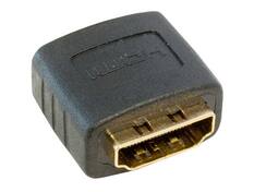 Front. Cable Leader - HDMI Female to Female Coupler, Type A 19-Pin, Fully Molded - Black.