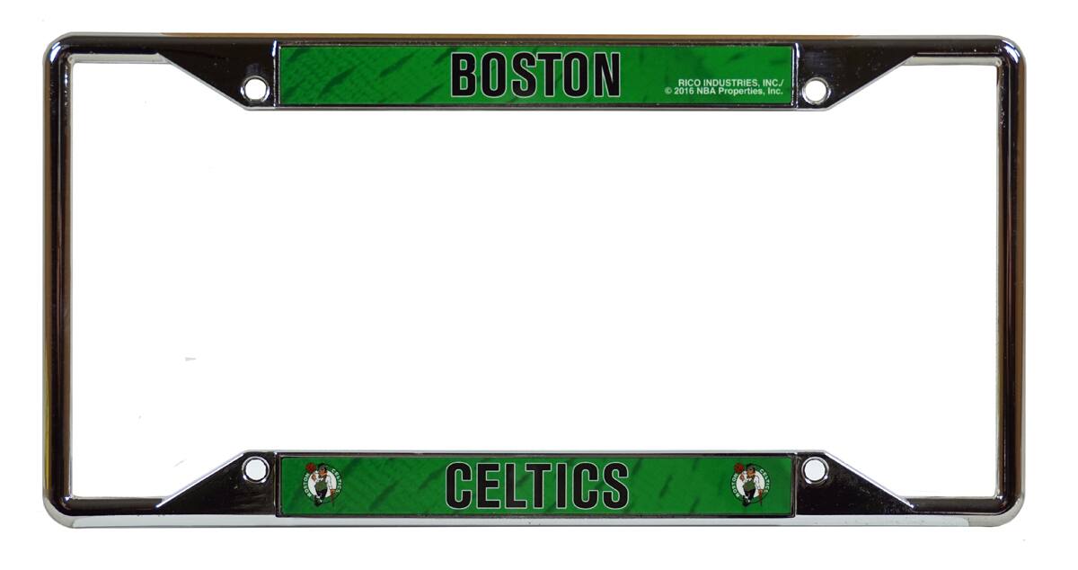 Boston Celtics NBA Chrome View License Plate Frame