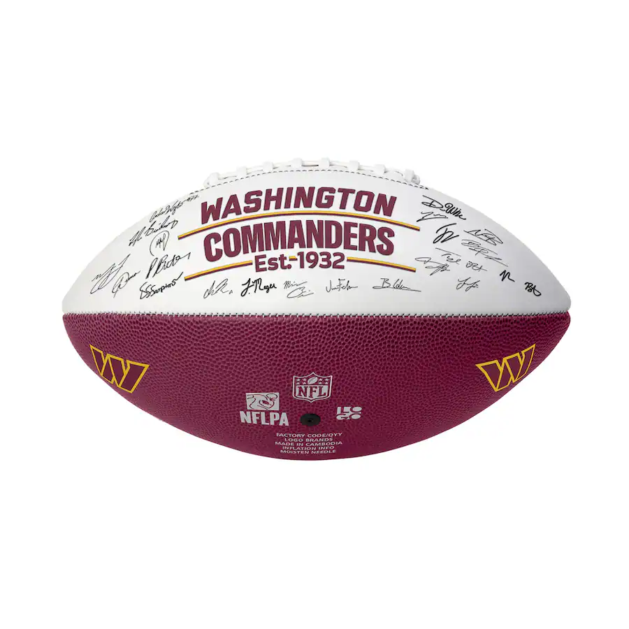 Nflpa Commanders Logo Brands Washington Commanders 2025 Autograph Signature Football ...