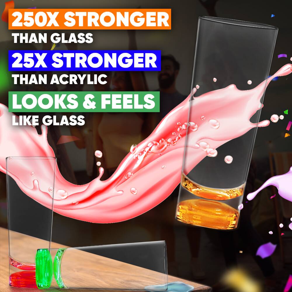 250X STRONGER THAN GLASS  
25X STRONGER THAN ACRYLIC  
LOOKS & FEELS LIKE GLASS