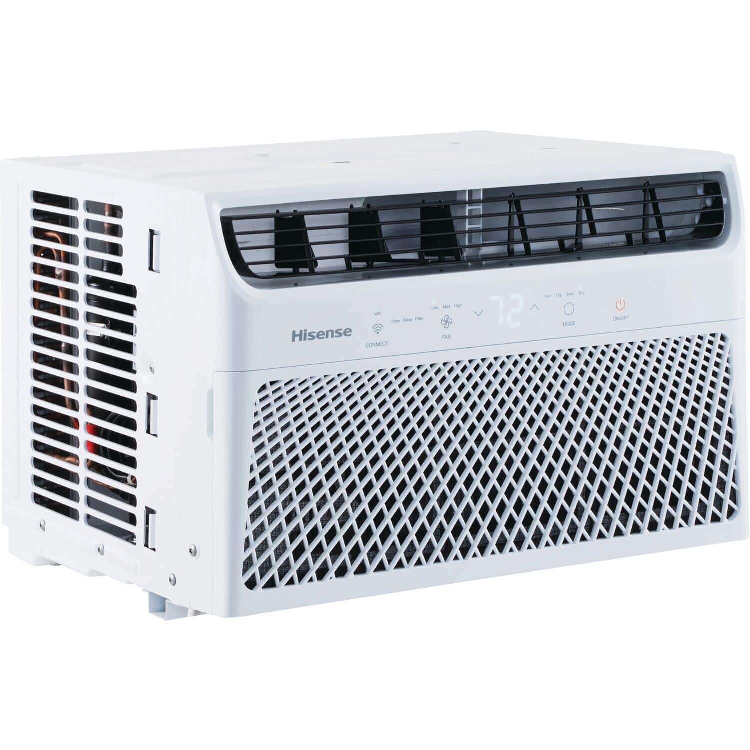 Hisense - 8,000 BTU 350 Sq. Ft. Smart Window Air Conditioner with Wi-fi and Remote Control - White - Front_Zoom