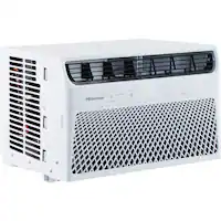 Hisense - 8,000 BTU 350 Sq. Ft. Smart Window Air Conditioner with Wi-fi and Remote Control - White - Front_Zoom