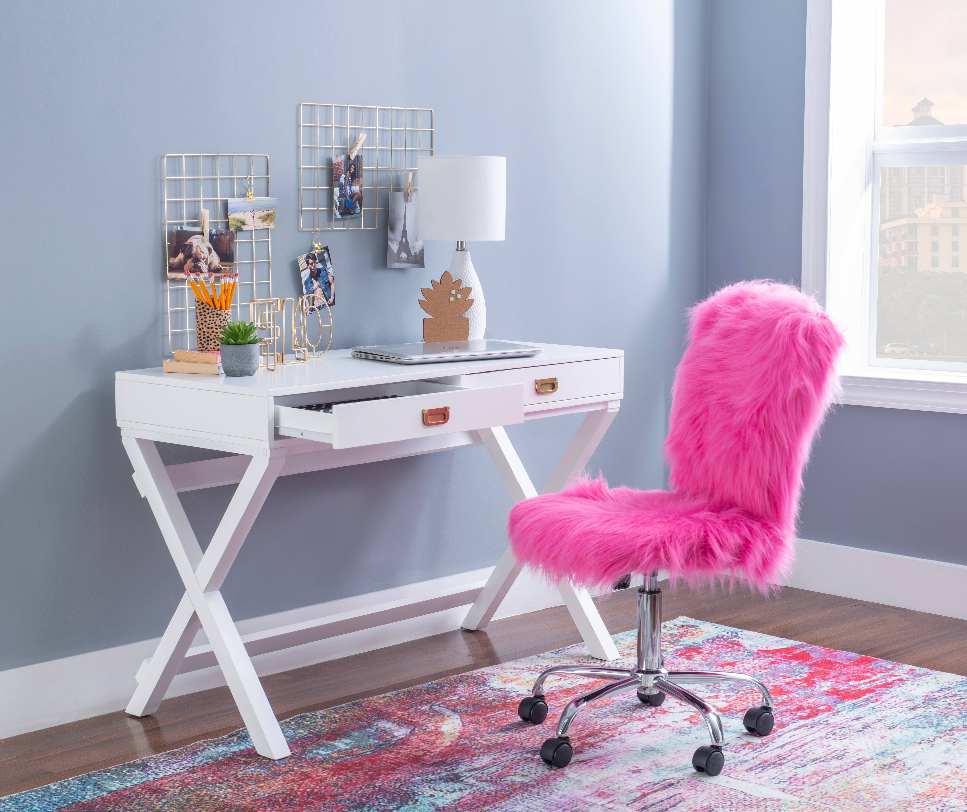 Alt View Zoom 19. Linon Home Décor - Penrose Two-Drawer Campaign-Style Writing Desk - White.