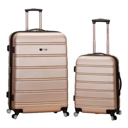 Front. Dapper Styles - Melbourne Hardside Expandable Spinner Wheel Luggage Grey 2-piece Set - CHAMPAGNE-2 Piece (20"/28").