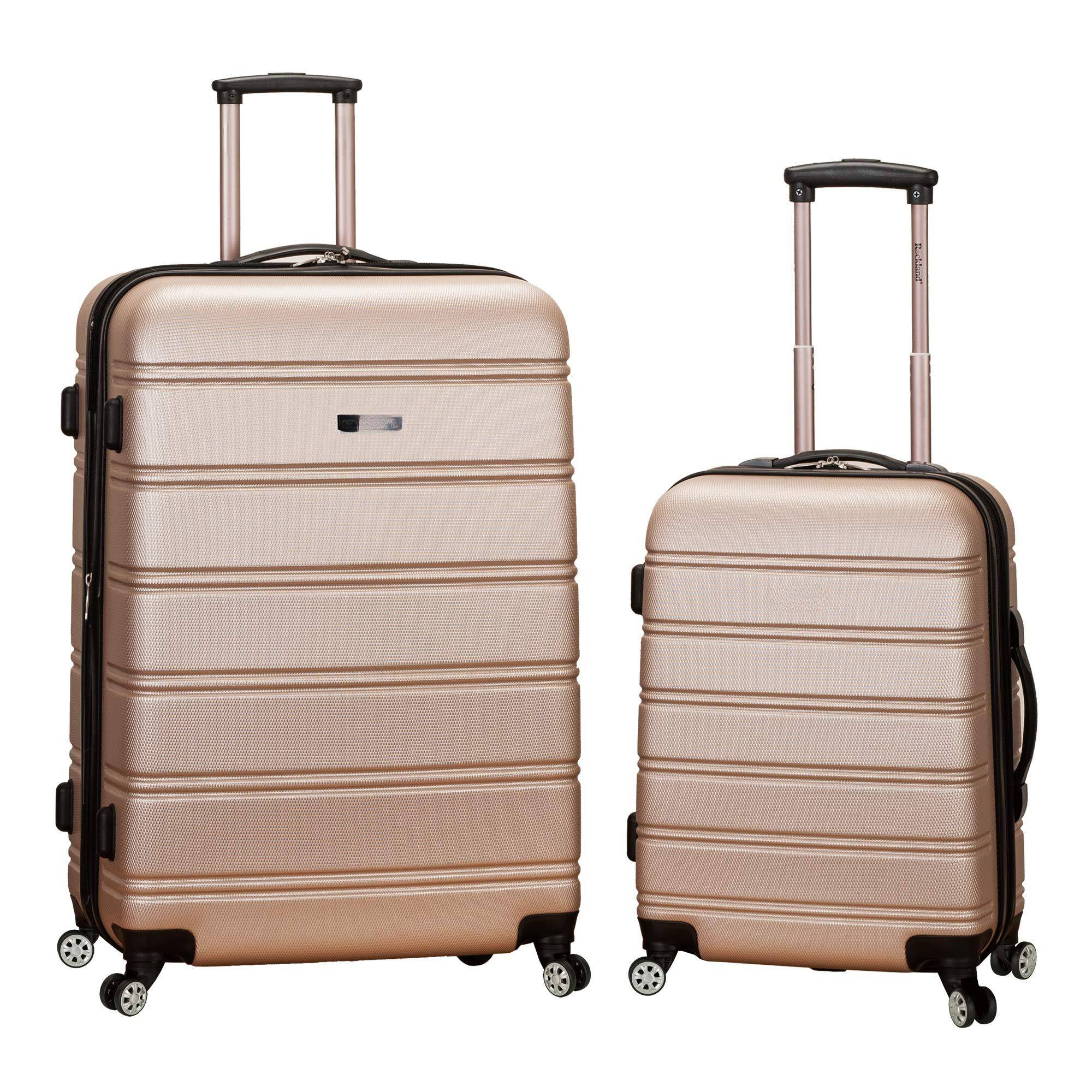 Front. Dapper Styles - Melbourne Hardside Expandable Spinner Wheel Luggage Grey 2-piece Set - CHAMPAGNE-2 Piece (20"/28").