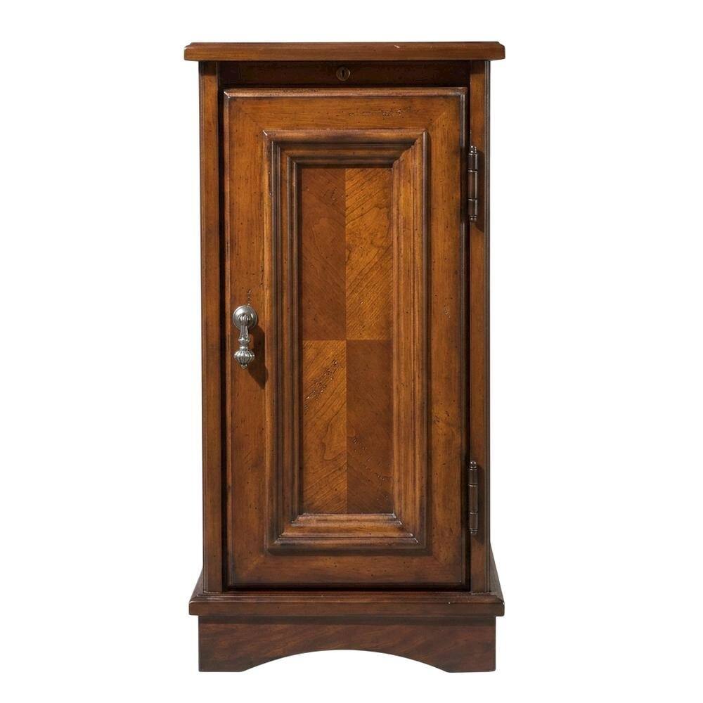 Left. Starlight Canyon Home - Transitional Chairside Chest with Storage - Dark Brown.