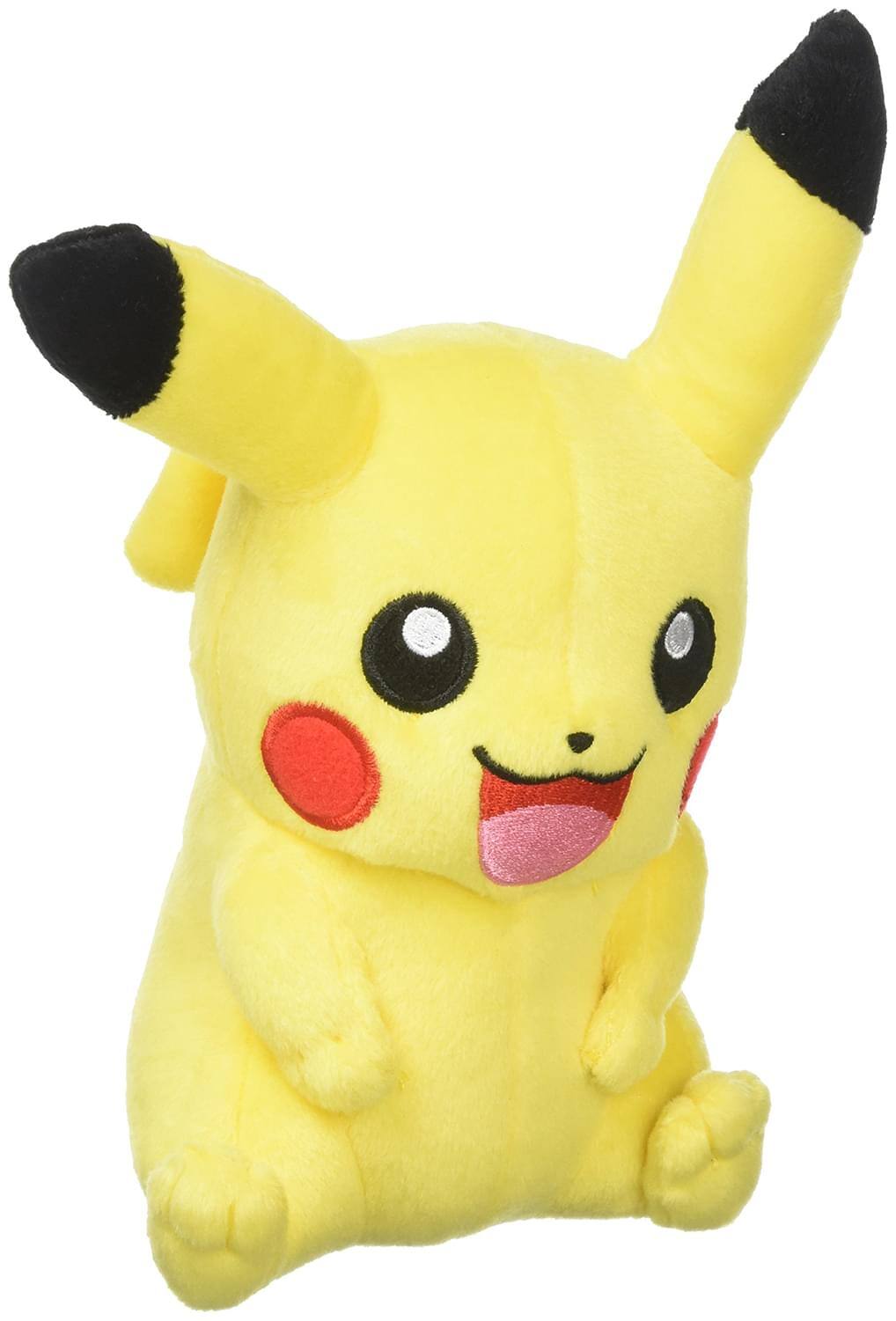 Front. Wicked Cool Toys - Pokemon 8 Inch Starter Plush | Pikachu - Yellow.
