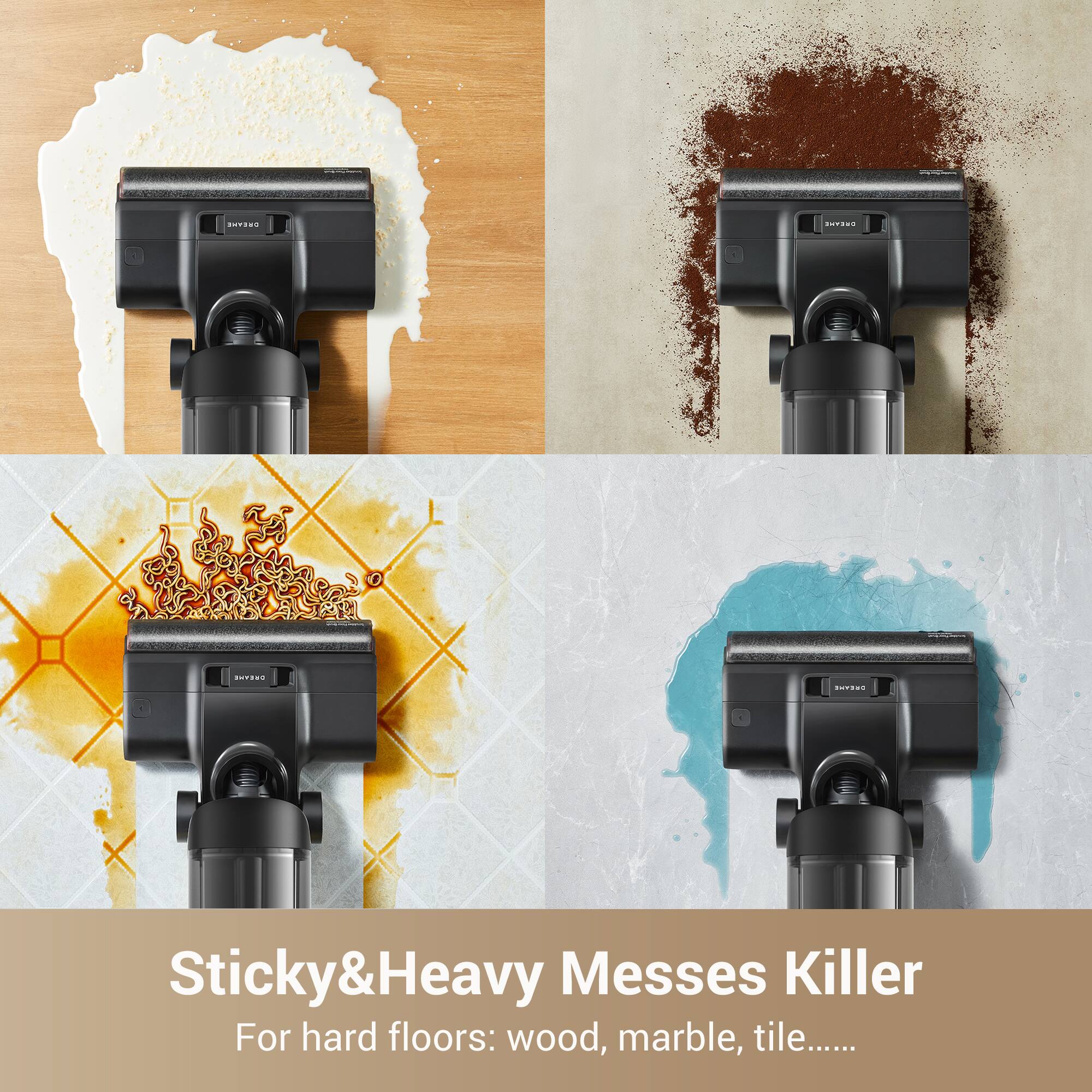 Sticky&Heavy Messes Killer For hard floors: wood, marble, tile......