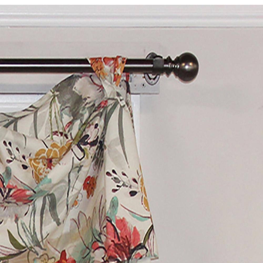 Left. RLF Home - RLF Home Kira 2-Scoop Victory Swag Multi. 3 Tabs 54" x 26" For windows up to 48"W - Multi.