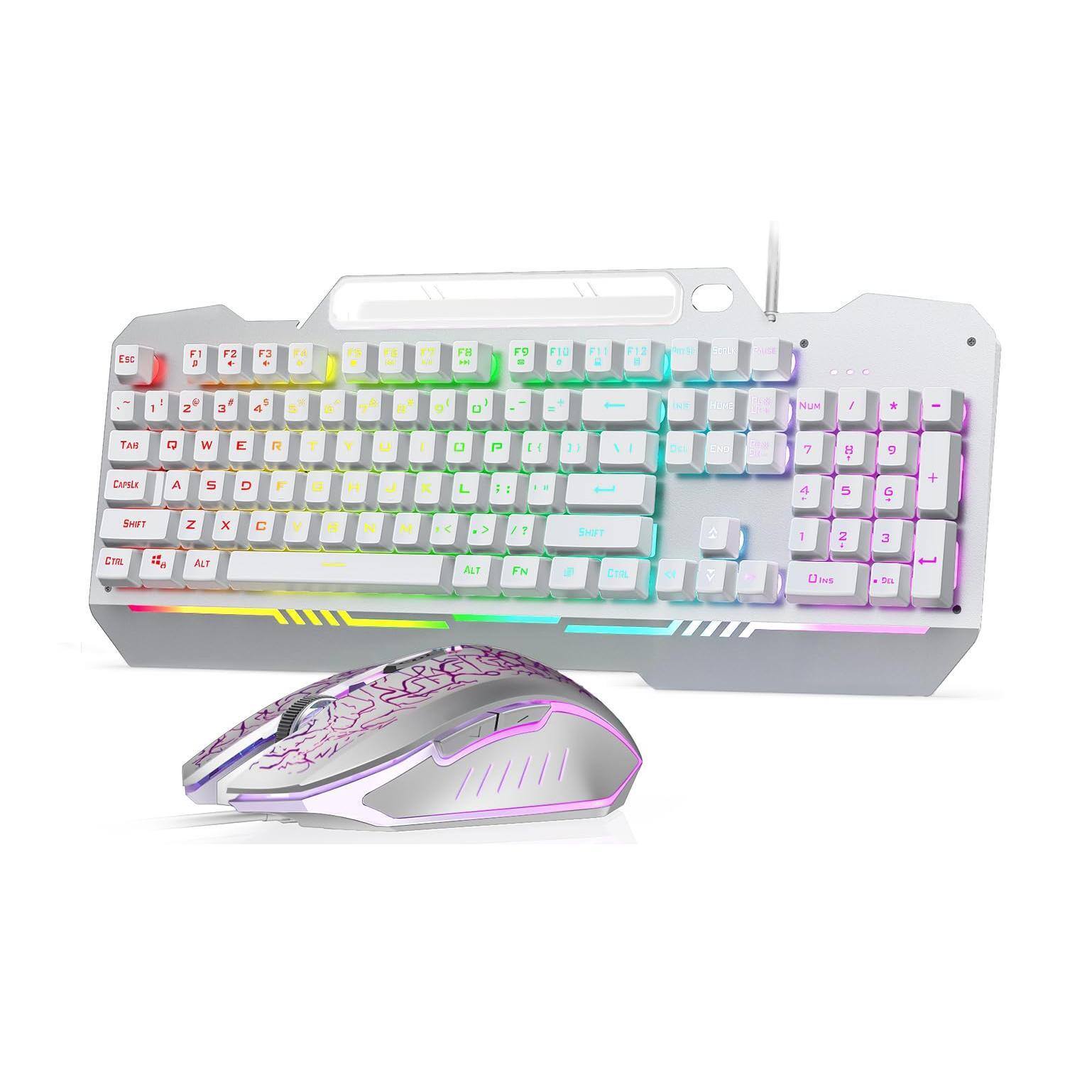 White Keycaps + Silver Panel