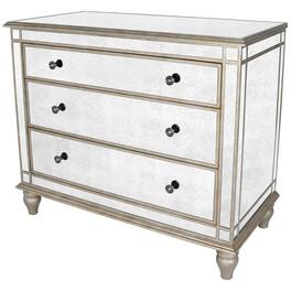 Butler Specialty - Laflin 38 in. W Rectangular Wood and Mirror 3 Drawer Console Accent Chest - Silver