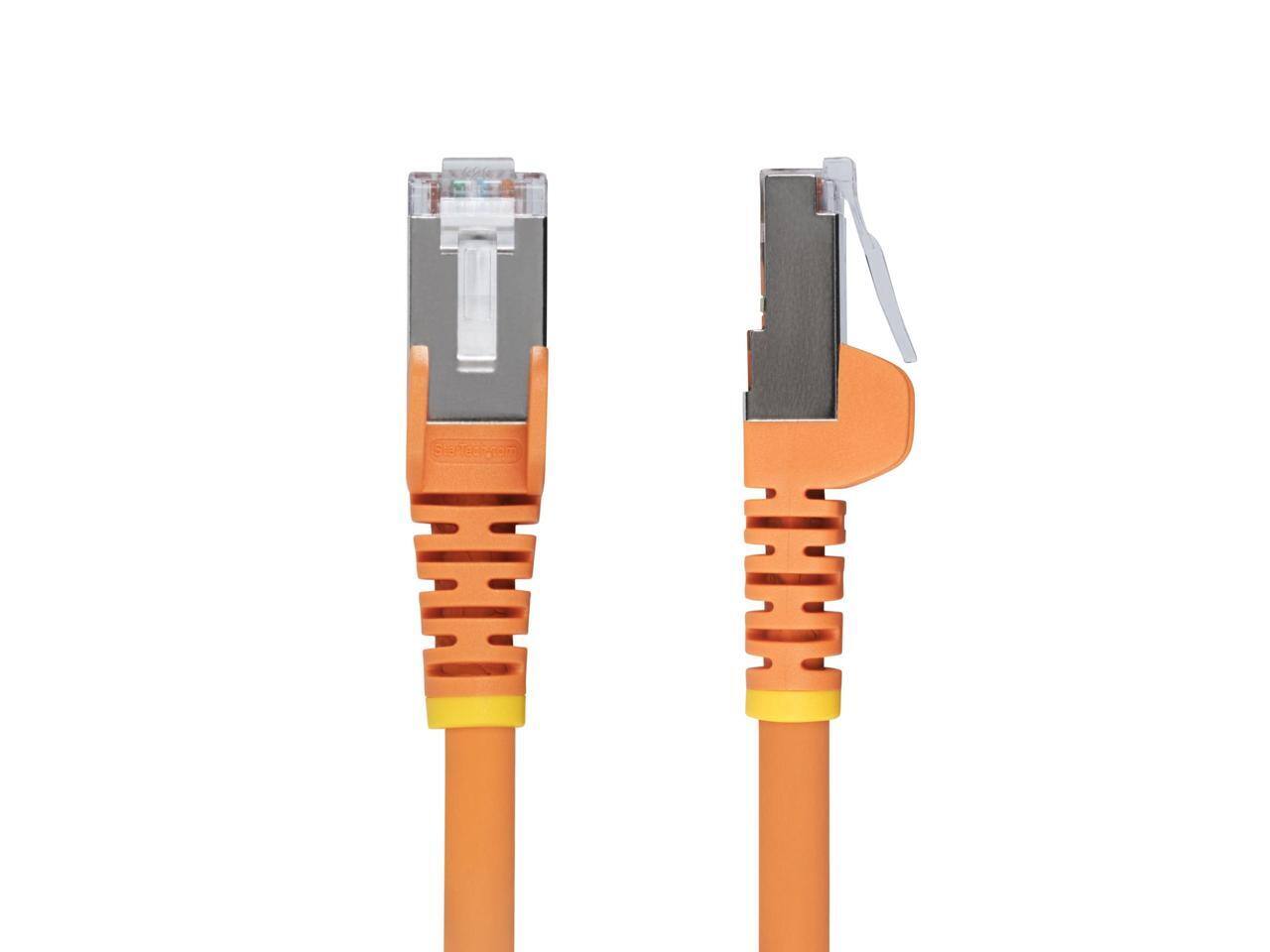 Alt View 5. StarTech.com - StarTech 1ft Orange CAT6a Ethernet Cable Model NLOR-1F-CAT6A-PATCH.