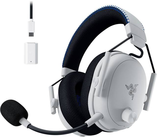 Razer - BlackShark V3 Pro ANC Wireless Over-the-Ear Gaming Headset for PlayStation, PC, Mac, Nintendo Switch, Smartphone - White