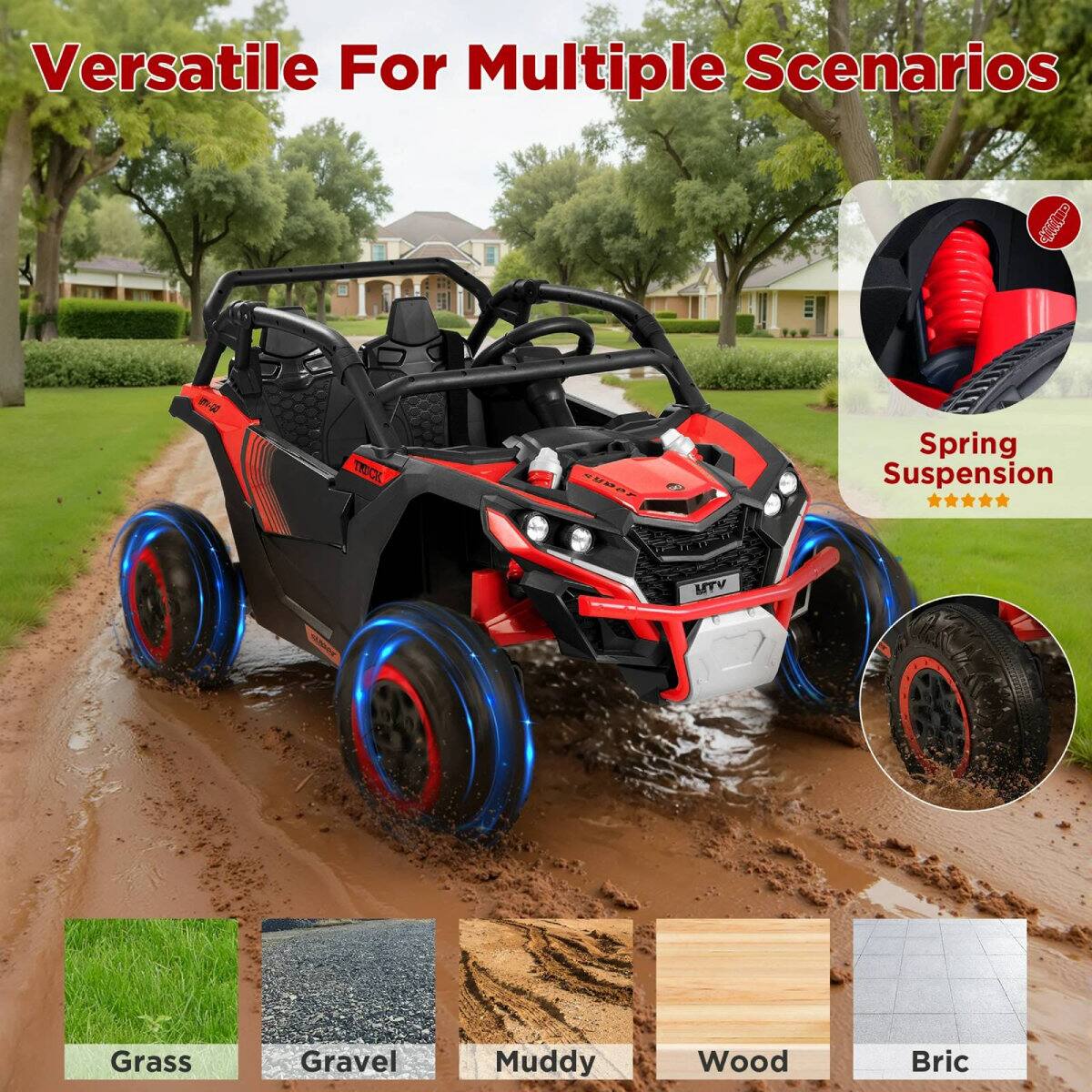 Versatile For Multiple Scenarios

TRICK SDAF Spring Suspension

MTV

Grass
Gravel
Muddy
Wood
Brick