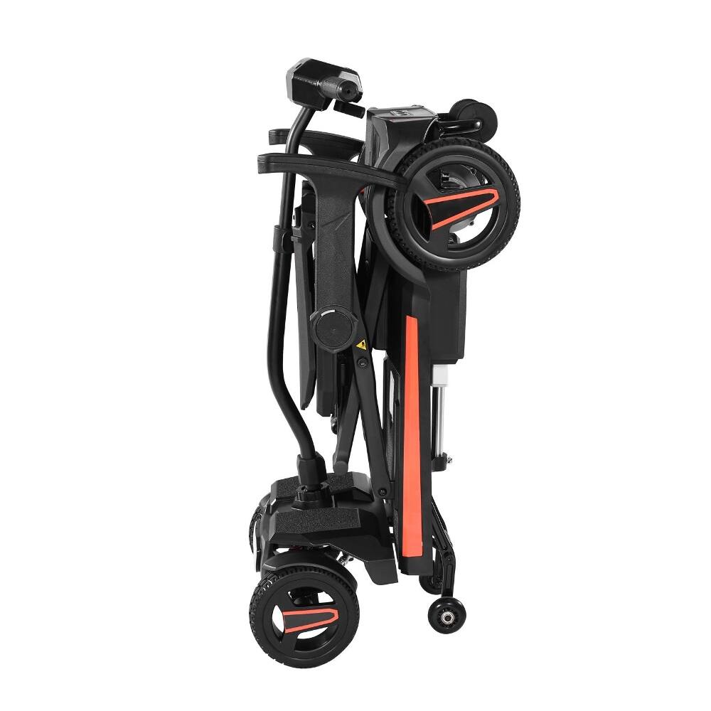 Alt View 1. Loheer - Loheer 4-Wheel Automatic Folding Electric Mobility Scooter 265lbs - Red.