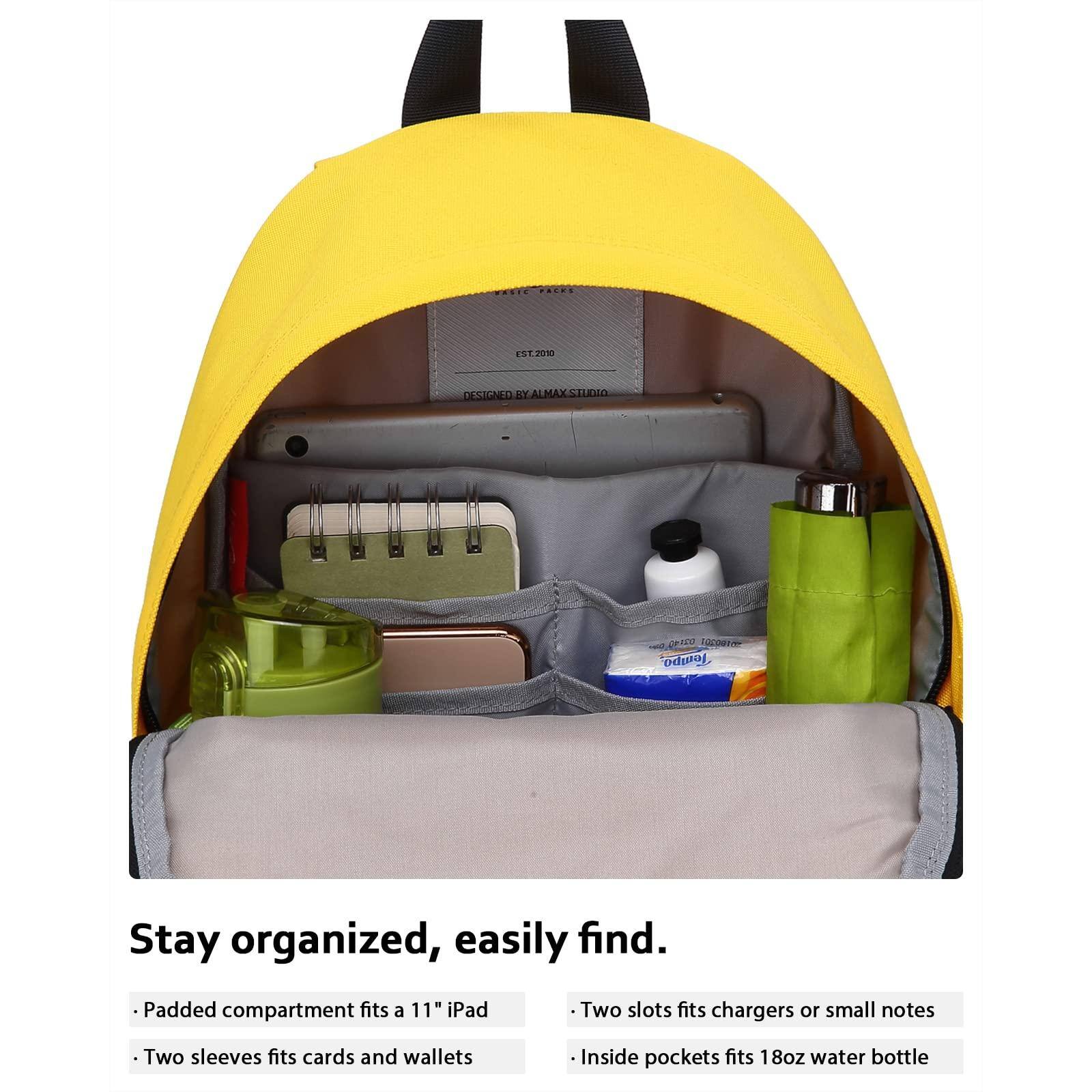Stay organized, easily find.

- Padded compartment fits a 11" iPad
- Two sleeves fits cards and wallets
- Two slots fits chargers or small notes
- Inside pockets fits 18oz water bottle