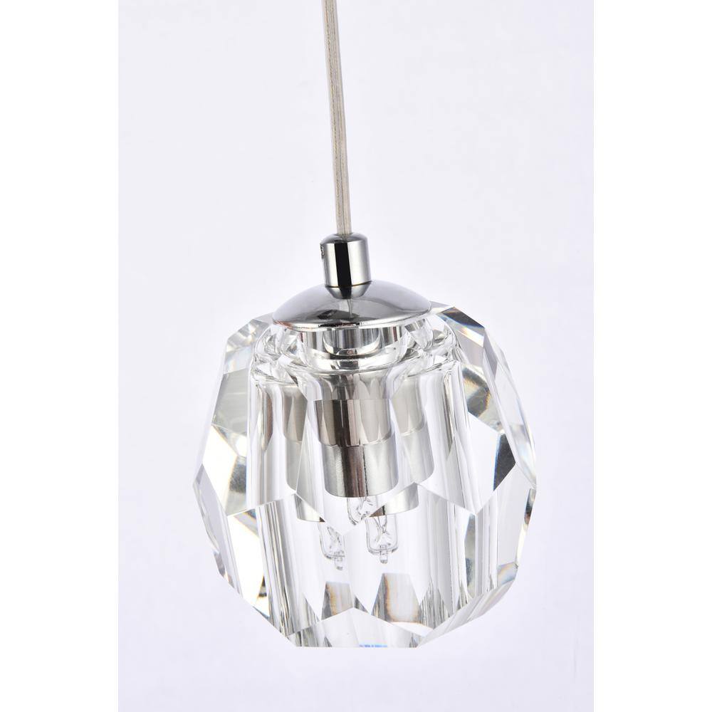 Alt View 2. Elegant Lighting - Eren 3 lights Chrome pendant - Chrome.