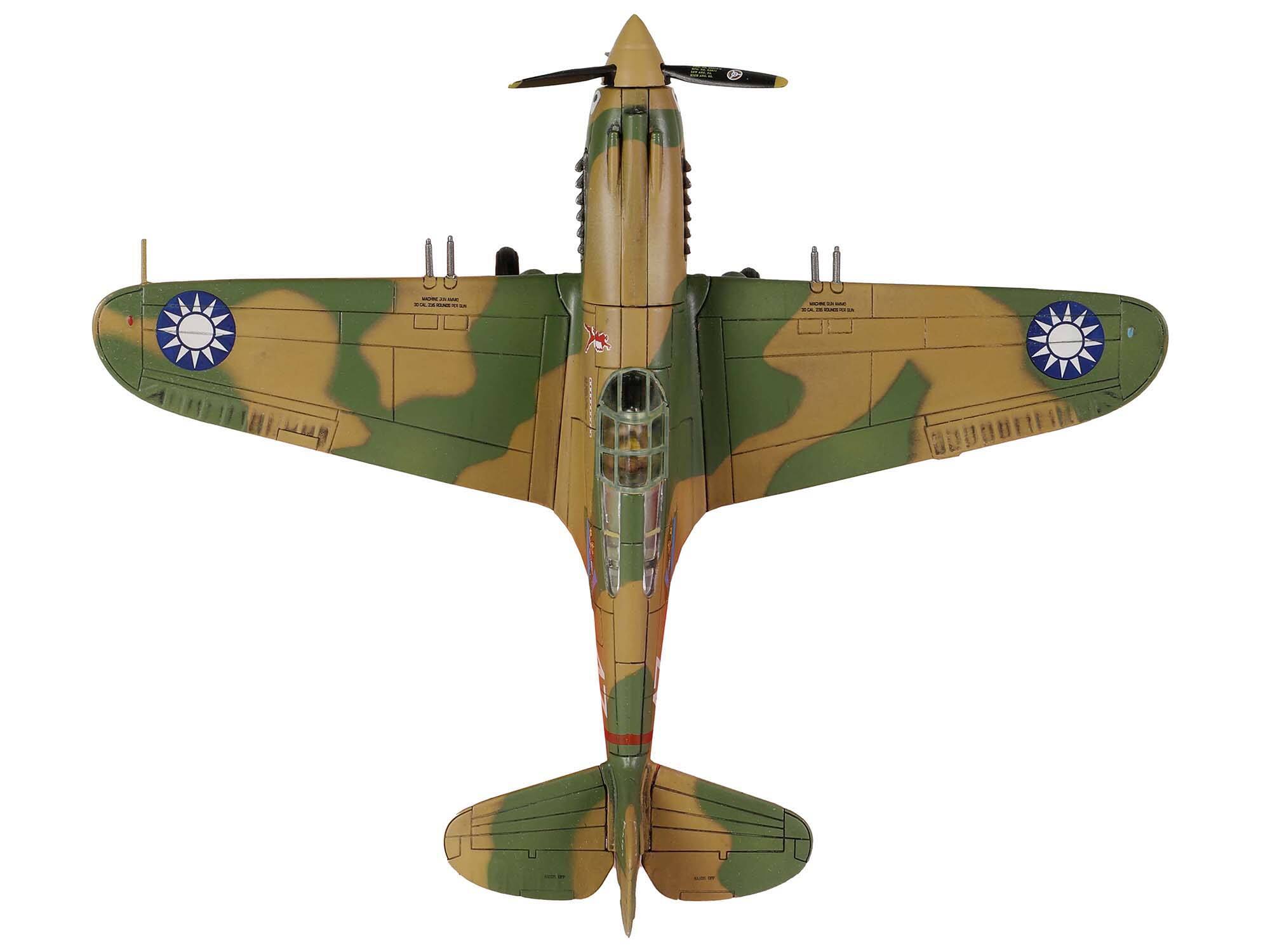 Left. Forces Of Valor - Curtiss P-40B Hawk 81A-2 Fighter 3rd Pursuit Squadron AVG P-8127 Serial 47 China June 1942 WW2 Aircraft 1/72 Model - Multi.