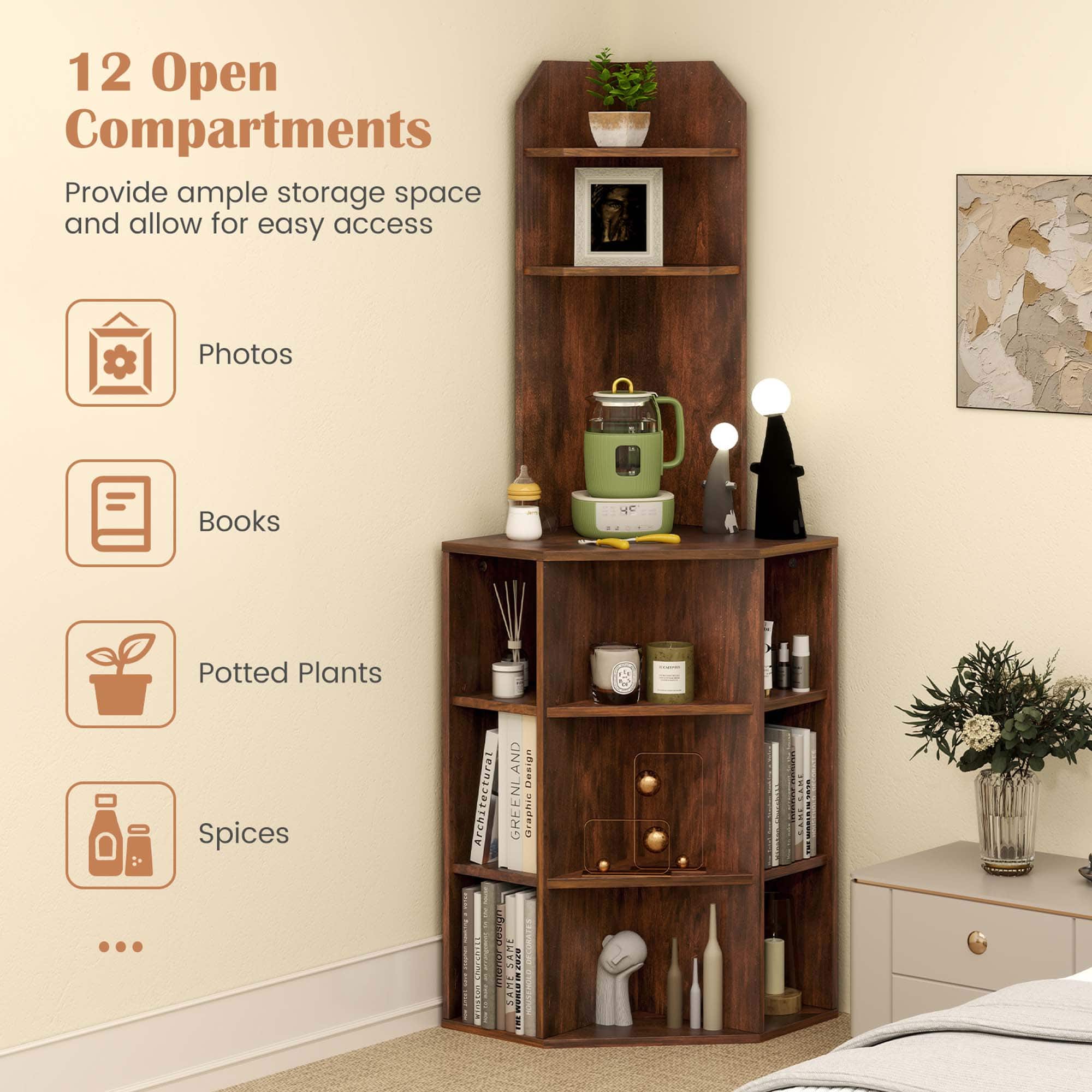 Costway 6 Tier Corner Shelf 63
