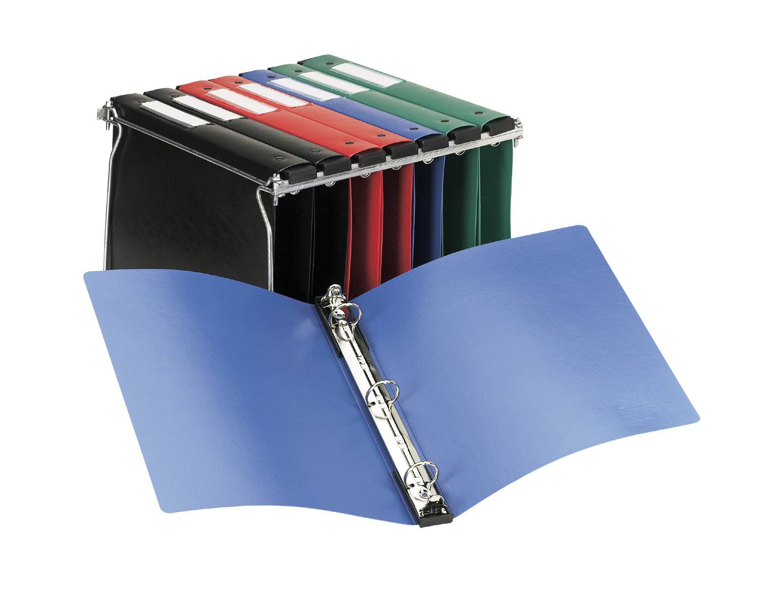 Alt View 3. Avery - Avery Hanging Storage 3 Ring Binder, 1 Inch Blue Binder (14800) - Blue.